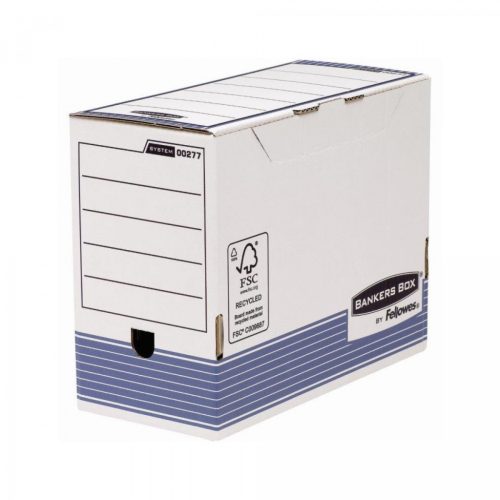 Archiváló doboz 150 mm, FELLOWES Bankers Box System, 10 db/csomag, kék