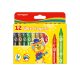 Zsírkréta készlet 11x100mm 12 db/bliszter Keyroad Wax Crayon vegyes színek