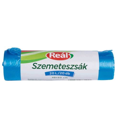 Szemeteszsák 20 liter 49 x 50 cm 20 db/tekercs Reál kék