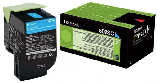 Lexmark CX310/410/510 Standard Return Toner Cyan 2K (Eredeti)80C2SC0