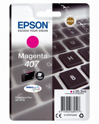 Epson T07U3 Tintapatron Magenta 20,3ml No.407