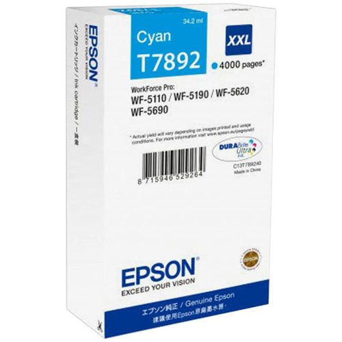 Epson T7892 Tintapatron Cyan 4.000 oldal kapacitás