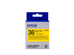 Epson LK-7YBVN címkeszalag Black/Yellow 36mm szalag(7m)