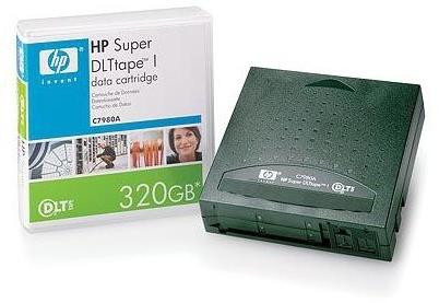 HP Super DLTtape™ I 220-320 GB kapacitású, előcímkézett adatkazetta (20 db-os csomag)