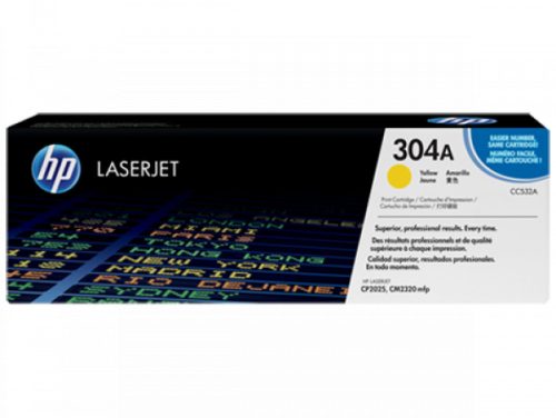 HP CC532A Toner Yellow 2.800 oldal kapacitás No.304A