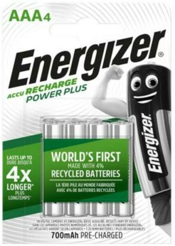 Tölthető elem, AAA mikro, 4x700 mAh, ENERGIZER "Power Plus"