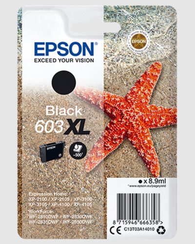 Epson T603XL tintapatron ORIGINAL Black (C13T03A14010)