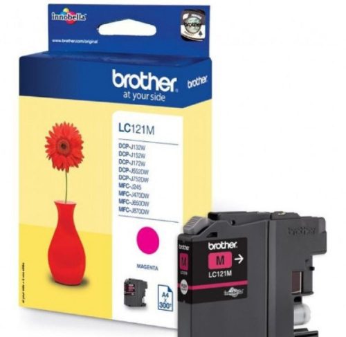 Brother LC121M Tintapatron Magenta 300 oldal kapacitás