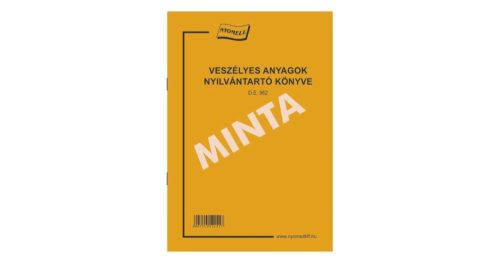 D.E.962 VESZÉLYES ANYAGOK NYILVÁNTARTÁSA