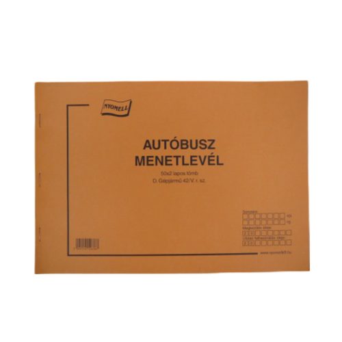 Menetlevél autóbusz D.GEPJ.42/V A/4